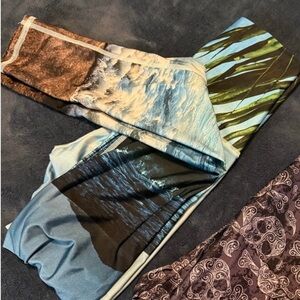 Emily Hsu Design size Small beach photo print leggings EUC rare out of prod